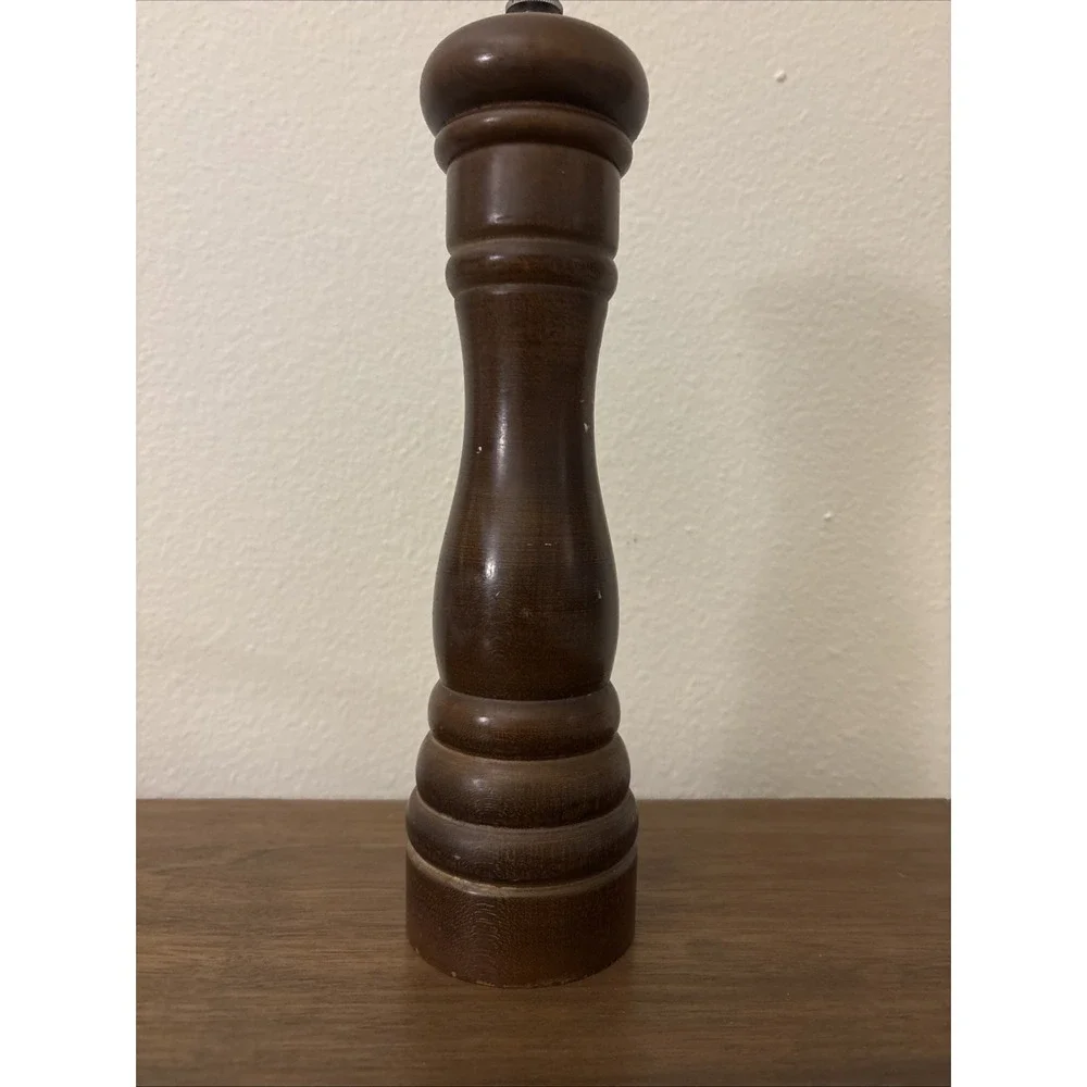 Peugeot Pepper Mill Grinder Made In France Wooden Chocolate Brown 10.5 Inch